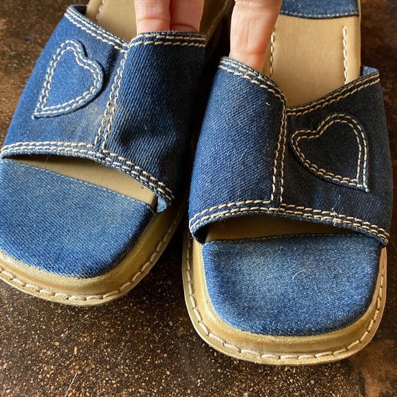 Andre LA Denim Y2K 90’s Platform Wedge Sandals - Picture 2 of 6